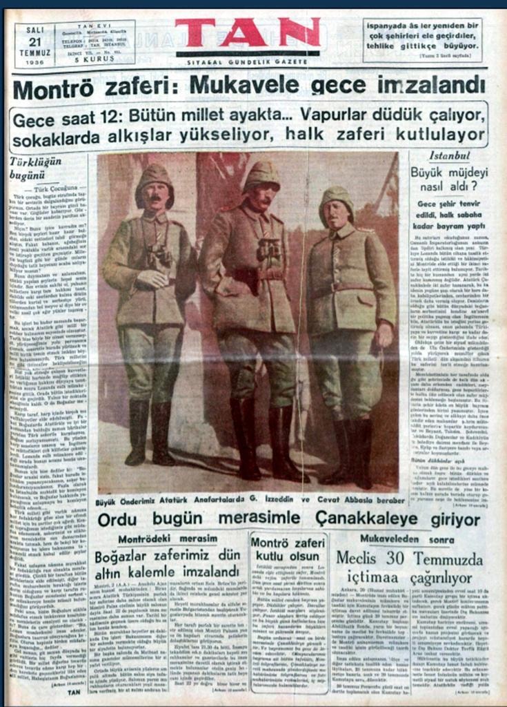 Montrö Boğazlar Sözleşmesi – 20 Temmuz 1936