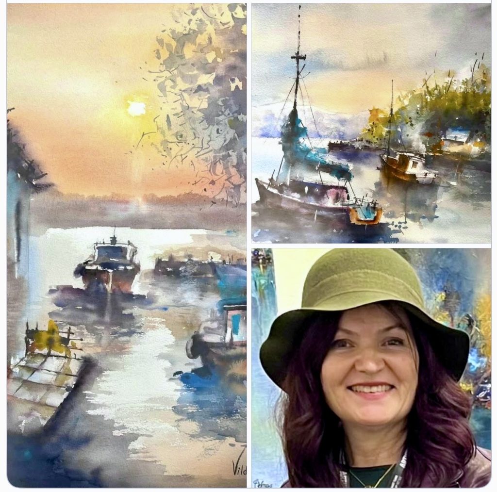 Bursa’lı ressam Vildan Özkan, Kırcaali’de üç eserini sanatseverlerle buluşturdu